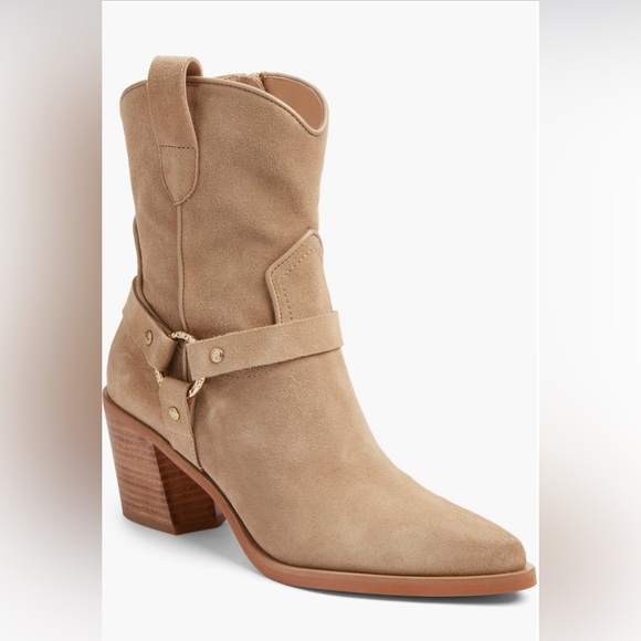 NWT in box Dolce Vita Kenzen Western Harness Boots – Dark Taupe Suede – Size 9M - Picture 7 of 10